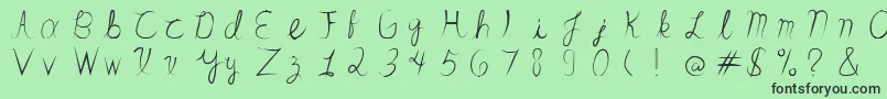 SandrinoFont Font – Black Fonts on Green Background
