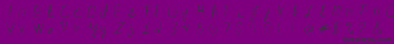 SandrinoFont Font – Black Fonts on Purple Background