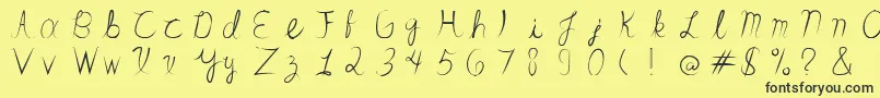 SandrinoFont Font – Black Fonts on Yellow Background