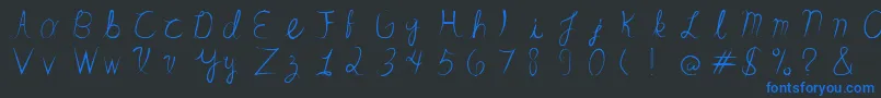 SandrinoFont Font – Blue Fonts on Black Background
