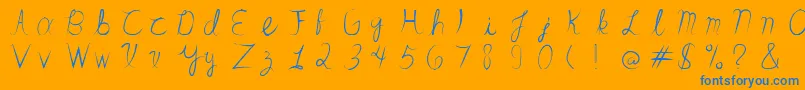 SandrinoFont Font – Blue Fonts on Orange Background