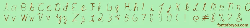 SandrinoFont Font – Brown Fonts on Green Background