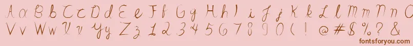 SandrinoFont Font – Brown Fonts on Pink Background