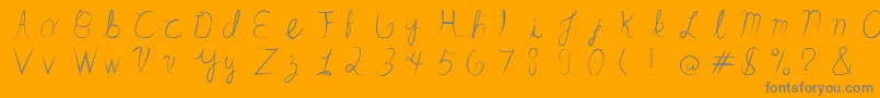 SandrinoFont Font – Gray Fonts on Orange Background