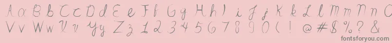 SandrinoFont Font – Gray Fonts on Pink Background