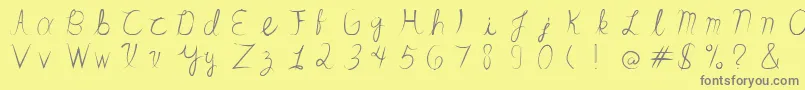 SandrinoFont Font – Gray Fonts on Yellow Background