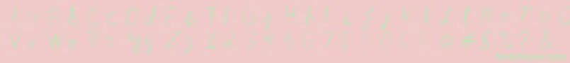 SandrinoFont Font – Green Fonts on Pink Background