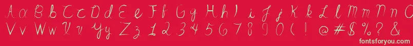 SandrinoFont Font – Green Fonts on Red Background