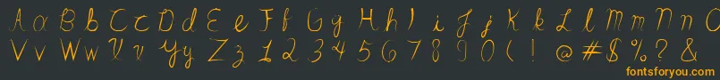 SandrinoFont Font – Orange Fonts on Black Background