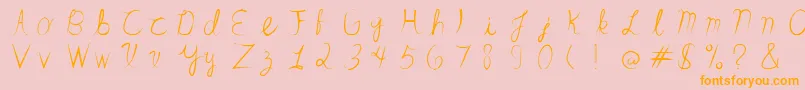 SandrinoFont Font – Orange Fonts on Pink Background