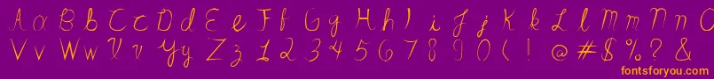 SandrinoFont Font – Orange Fonts on Purple Background