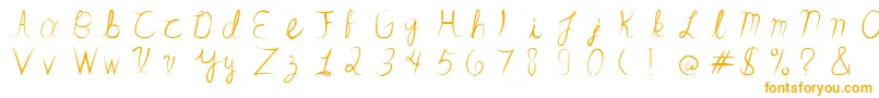 SandrinoFont Font – Orange Fonts on White Background
