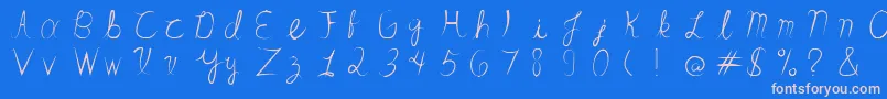 SandrinoFont Font – Pink Fonts on Blue Background
