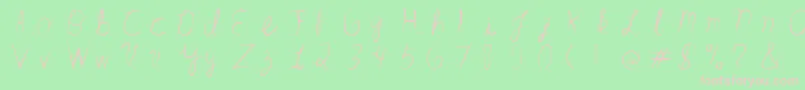SandrinoFont Font – Pink Fonts on Green Background