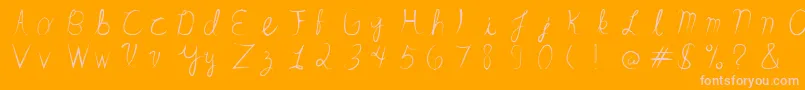 SandrinoFont Font – Pink Fonts on Orange Background