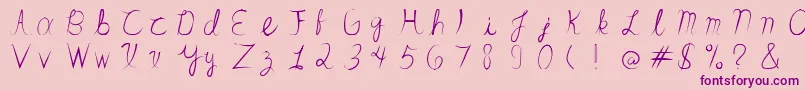 SandrinoFont Font – Purple Fonts on Pink Background