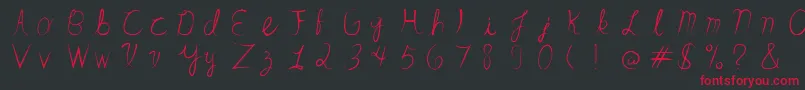 SandrinoFont Font – Red Fonts on Black Background