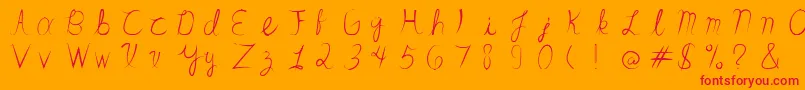 SandrinoFont Font – Red Fonts on Orange Background