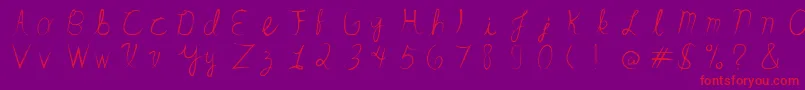 SandrinoFont Font – Red Fonts on Purple Background