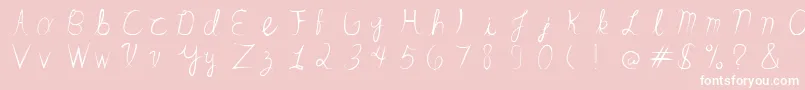 SandrinoFont Font – White Fonts on Pink Background