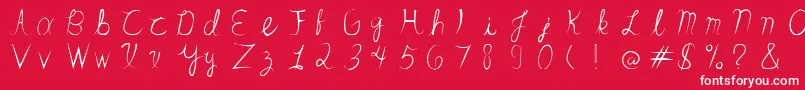 SandrinoFont Font – White Fonts on Red Background