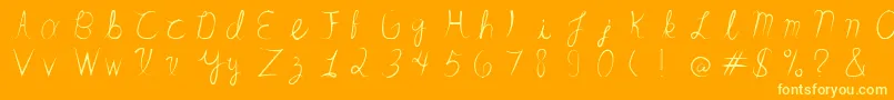 SandrinoFont Font – Yellow Fonts on Orange Background