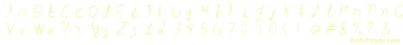 SandrinoFont Font – Yellow Fonts on White Background