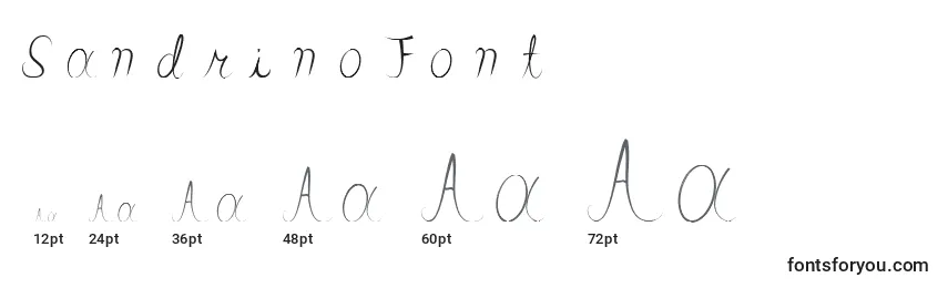 SandrinoFont Font Sizes