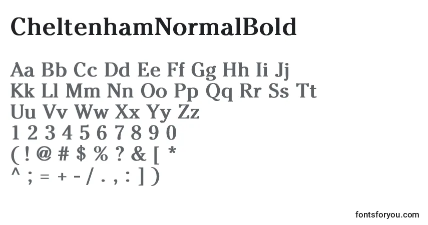 Schriftart CheltenhamNormalBold – Alphabet, Zahlen, spezielle Symbole