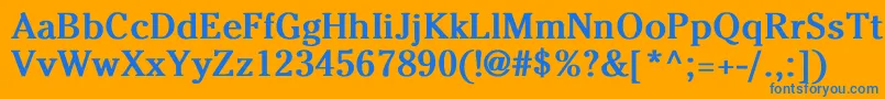 CheltenhamNormalBold Font – Blue Fonts on Orange Background