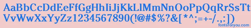 CheltenhamNormalBold Font – Blue Fonts on Pink Background