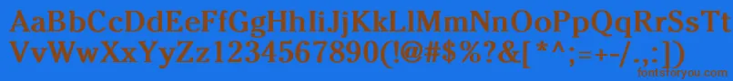 CheltenhamNormalBold Font – Brown Fonts on Blue Background