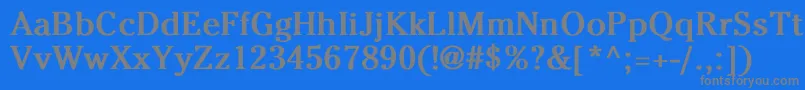 CheltenhamNormalBold Font – Gray Fonts on Blue Background