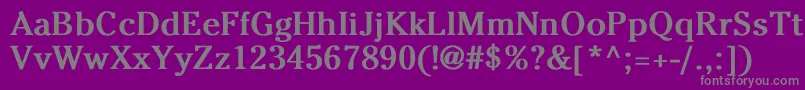 フォントCheltenhamNormalBold – 紫の背景に灰色の文字