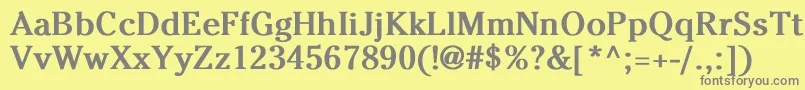 CheltenhamNormalBold Font – Gray Fonts on Yellow Background