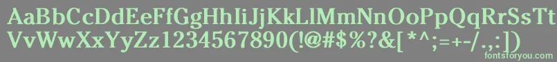 CheltenhamNormalBold Font – Green Fonts on Gray Background
