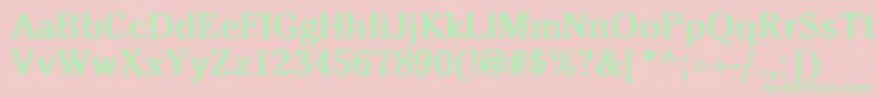 CheltenhamNormalBold Font – Green Fonts on Pink Background