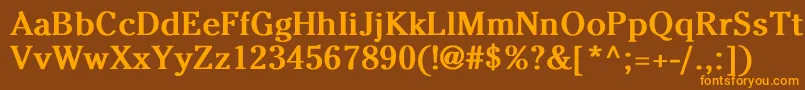CheltenhamNormalBold Font – Orange Fonts on Brown Background