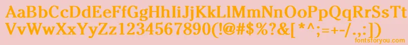 CheltenhamNormalBold Font – Orange Fonts on Pink Background