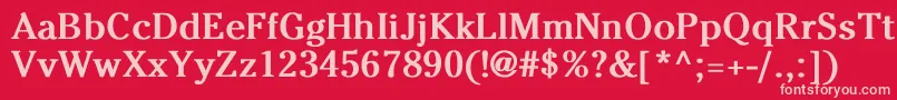 CheltenhamNormalBold-Schriftart – Rosa Schriften auf rotem Hintergrund
