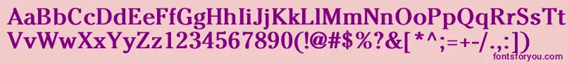 CheltenhamNormalBold Font – Purple Fonts on Pink Background