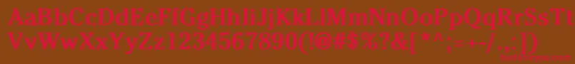 CheltenhamNormalBold Font – Red Fonts on Brown Background