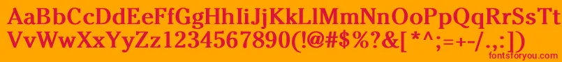 CheltenhamNormalBold Font – Red Fonts on Orange Background