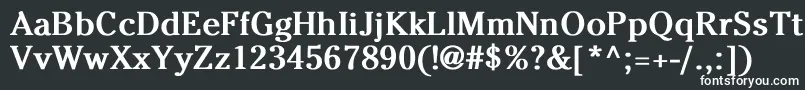 CheltenhamNormalBold Font – White Fonts on Black Background