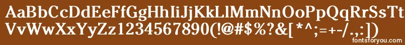 フォントCheltenhamNormalBold – 茶色の背景に白い文字