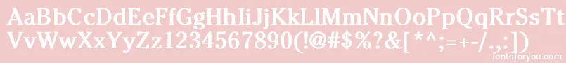 フォントCheltenhamNormalBold – ピンクの背景に白い文字