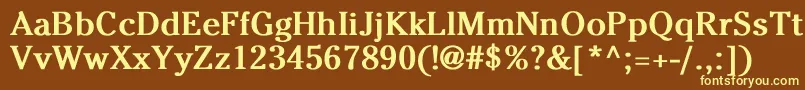 Шрифт CheltenhamNormalBold – жёлтые шрифты на коричневом фоне