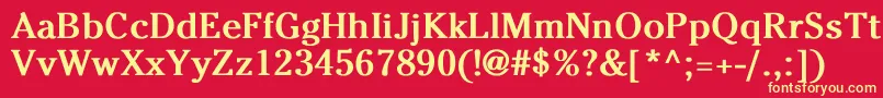 CheltenhamNormalBold Font – Yellow Fonts on Red Background