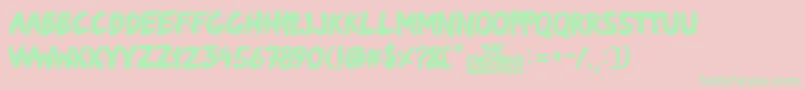 TheEnemigo Font – Green Fonts on Pink Background