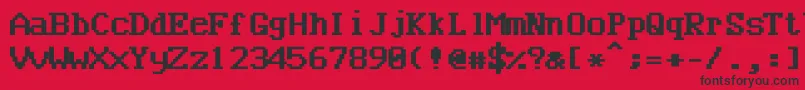 Bncuworb Font – Black Fonts on Red Background